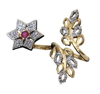 Multicolor gold plated antique gold Copper   Ring 1