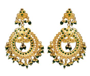 Green gold plated antique gold Copper 2 Pair of Earring 1