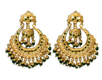 Green gold plated antique gold Copper 4 Pair of Earring 1