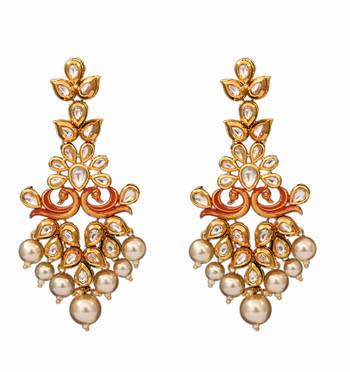 Brown gold plated antique gold Copper   Pair of Earrings 1