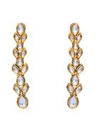White gold plated antique gold Copper   Pair of Earrings