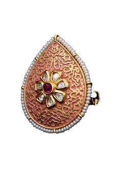 Pink gold plated antique gold Copper   Ring