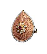 Pink gold plated antique gold Copper   Ring