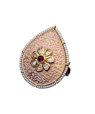 Pink gold plated antique gold Copper   Ring 1