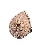 Pink gold plated antique gold Copper   Ring