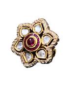 White gold plated antique gold Copper   Ring