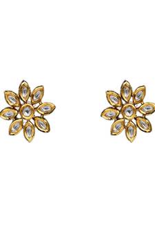 Multicolor kundan antique gold Copper   Pair of Earring