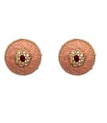 Pink kundan antique gold Copper   Pair of Earring