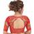 Red Mulberry silk Embroidered Readymade Saree Blouse