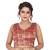 Red Bandhani Silk Printed Readymade Saree Blouse