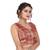 Red Bandhani Silk Printed Readymade Saree Blouse