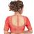 Tomato Red Phentom Silk Embroidered Readymade Saree Blouse