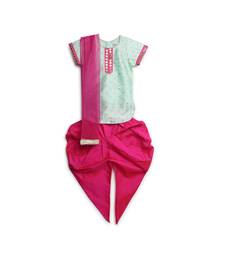 Saka Designs Pastel Blue Fusia Dhoti Kurta for Girls | Ethnic Wear for Kids