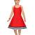 Red plain cotton kids-frocks