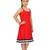Red plain cotton kids-frocks