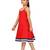 Red plain cotton kids-frocks