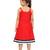 Red plain cotton kids-frocks