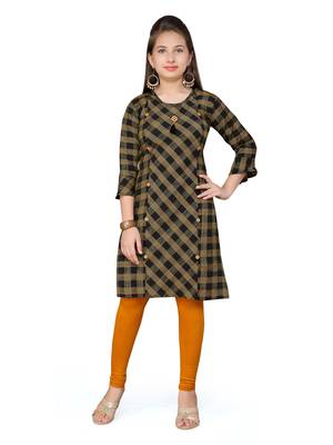 Black plain cotton kids-tops 1