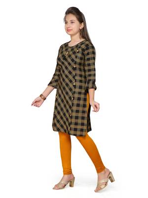 Black plain cotton kids-tops 2