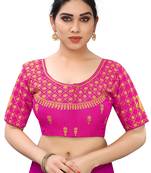 pink art silk Zari Work blouse