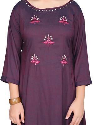 Maroon plain cotton kids-tops 5