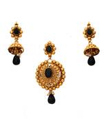 Black gold plated antique gold Copper   Pendant  pair of Earrings