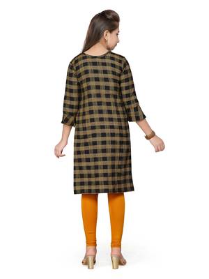 Black plain cotton girls kurtis and bottom 4