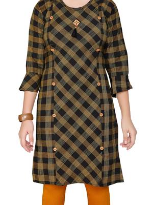 Black plain cotton girls kurtis and bottom 5