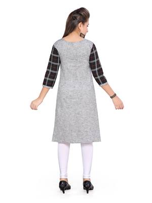 Black plain cotton girls kurtis and bottom 4