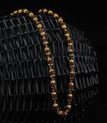 Raviour Lifestyle Rudraksha Golden Cap mala 100% Original for japa and rosary wear Gold-plated Plated Brass Chain