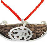 Brown plain yellow gold Brass And Beads  Pendant