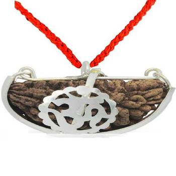 Brown plain yellow gold Brass And Beads  Pendant 1