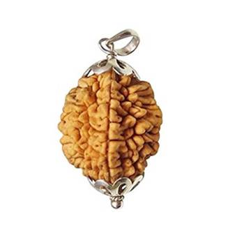 Brown plain yellow gold Brass And Beads  Pendant 1