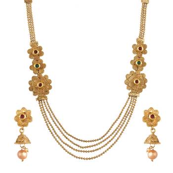 Red cubic zirconia necklace-sets 1