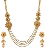 Red cubic zirconia necklace-sets