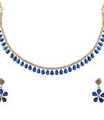 Blue cubic zirconia necklace-sets