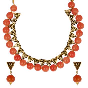 Red cubic zirconia necklace-sets 1