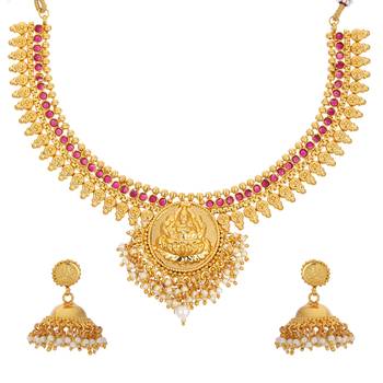 Red cubic zirconia necklace-sets 1