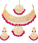Red cubic zirconia necklace-sets