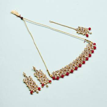 Red cubic zirconia necklace-sets 3