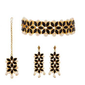 Black cubic zirconia necklace-sets 1