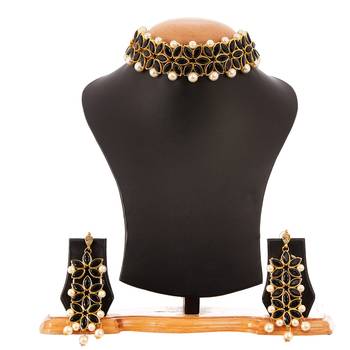 Black cubic zirconia necklace-sets 2