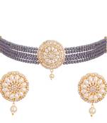 Grey cubic zirconia necklace-sets
