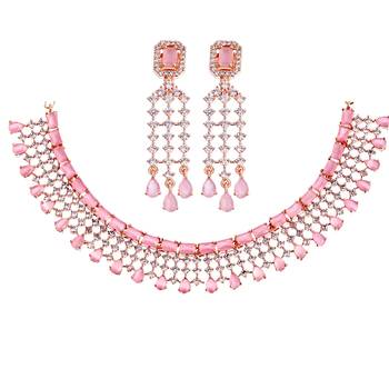 Multicolor cubic zirconia necklace-sets 1