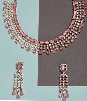 Multicolor cubic zirconia necklace-sets 3
