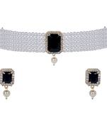 Black cubic zirconia necklace-sets