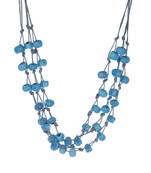 Blue cubic zirconia necklaces