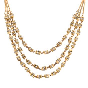 Gold cubic zirconia necklaces 1