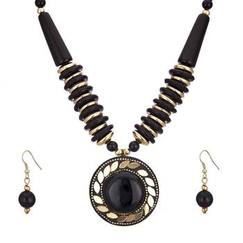 Black cubic zirconia necklace-sets 1