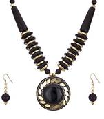 Black cubic zirconia necklace-sets